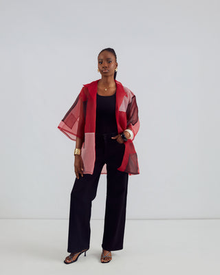 Athena Red Organza Shirt