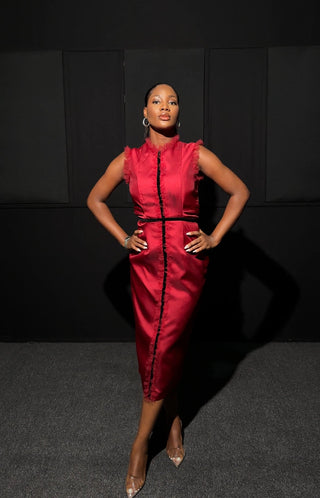 Deep Red Emma Dress